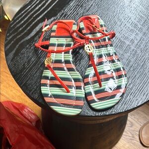 Tory Burch Multicolor Striped Sandals